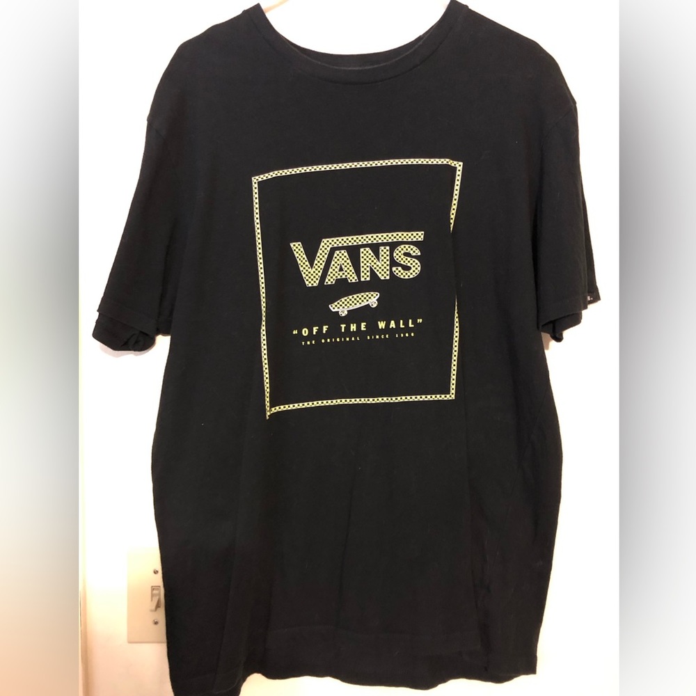Mens Black Vans t-shirt size large